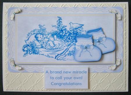 Vintage New Baby Boy Toppers by Davina Rundle