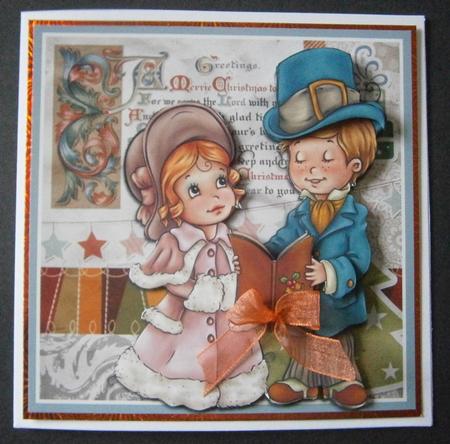 Vintage Christmas Carol Singers by Davina Rundle