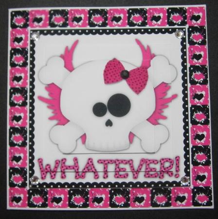 Whatever! Flying Skull and Crossbones Pyramage - Pink by Davina Rundle