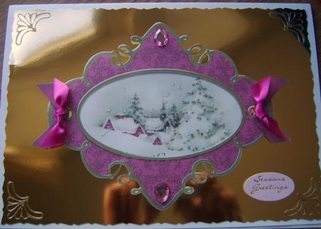 Snow Tree Village A4 Picture Topper by Davina Rundle