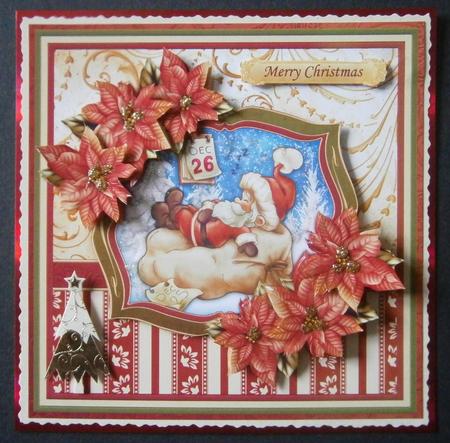 Shattered Santa Christmas 8x8 Mini Kit with Decoupage by Davina Rundle
