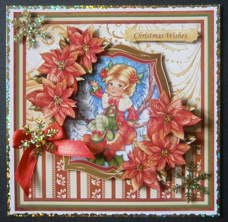 Winter Hazel Christmas 8x8 Mini Kit with Decoupage by Davina Rundle