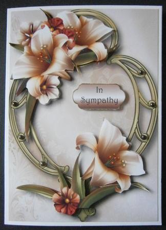 Lovely Ivory Lilies on Golden Frame by Davina Rundle