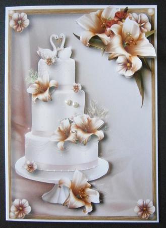 Lovely Ivory Lilies Wedding Cake by Davina Rundle