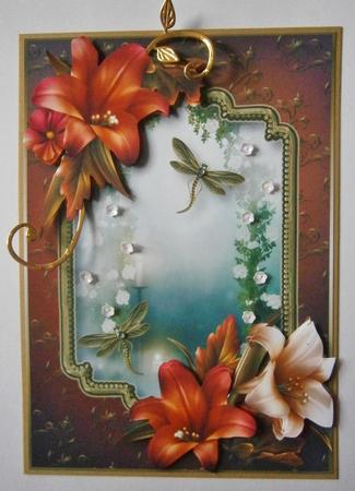 Beautiful Lilies & Dragonflies by Davina Rundle