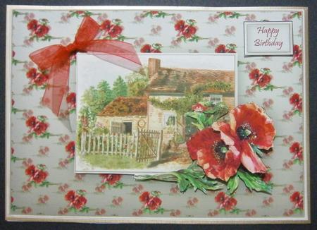 Poppy Cottage Quick Card by Davina Rundle
