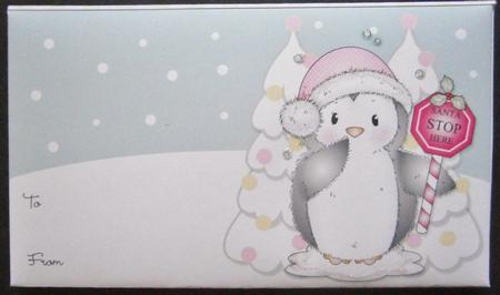 Santa Stop Here Penguin Money Wallet by Davina Rundle