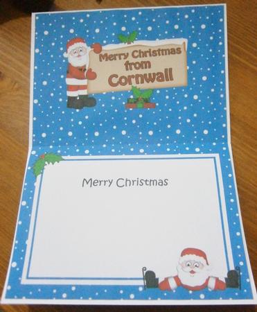 Xmas from Cornwall Santa Signpost 5x7 Insert by Davina Rundle