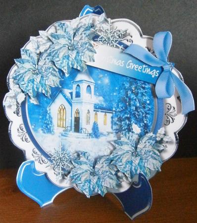 Beautiful Plate with Chrismas Church Scene  by Davina Rundle