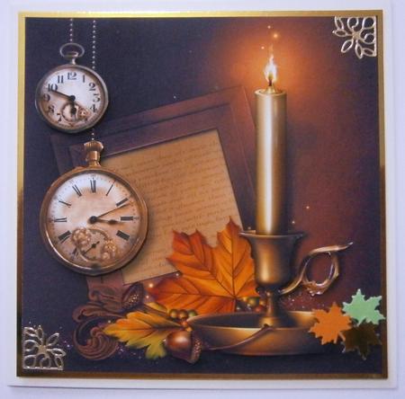 Autumnal Male Topper - Watches & Candle by Davina Rundle