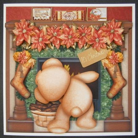 Is He Here Yet Christmas Card Mini Kit & Decoupage by Davina Rundle