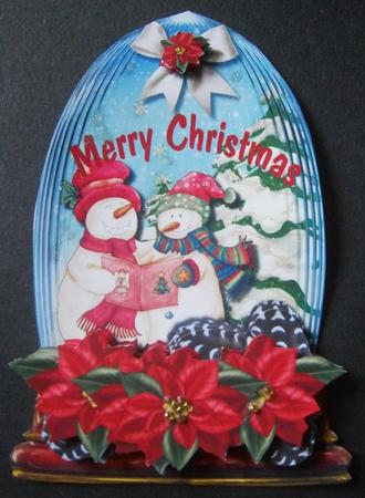 Christmas Globe Snowmen Singers by Davina Rundle
