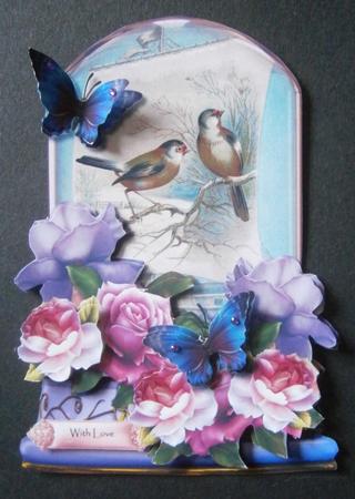 Vintage Globe Belle Roses, Birds & Butterflies by Davina Rundle