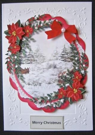 Lovely Easel or Topper with Poinsettias  by Davina Rundle