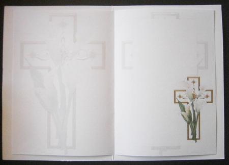 White Lily Cross Insert by Davina Rundle