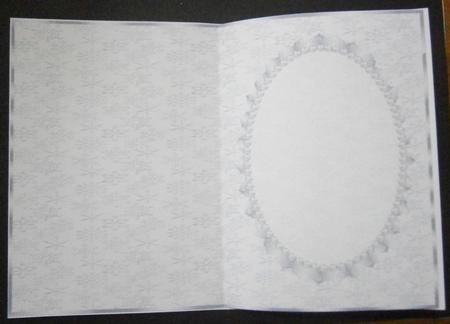 Silver Snowflakes Insert, with Lace and Pearls by Davina Rundle
