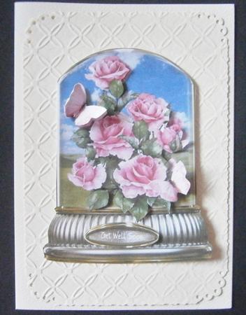 Beautiful Roses and Butterflies in a Globe by Davina Rundle