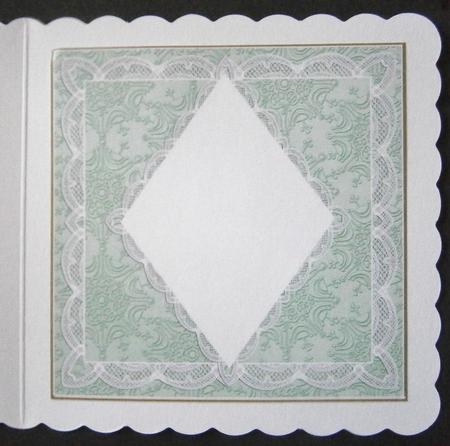 Mid Green Snow D.diamond 7in x 7in Square Insert Panel Sheet by Davina Rundle