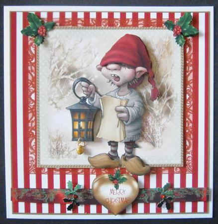 The Carol Singer Card Front Kit by Davina Rundle