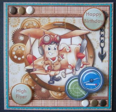 You're Ace Pilot Aeroplane Quick Card Topper by Davina Rundle