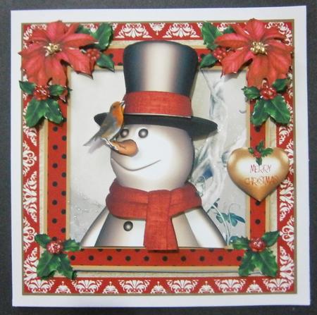 The Snowman and the Robin Card Front Kit by Davina Rundle