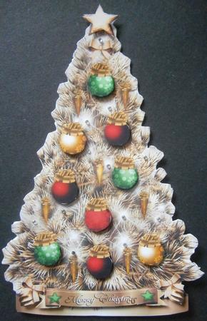 Christmas Golden Tree with Bubbles by Davina Rundle