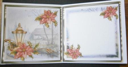 Insert to Compliment 6x6 Poinsettia Lantern Scene by Davina Rundle