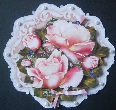 Vintage Peach Roses by Davina Rundle
