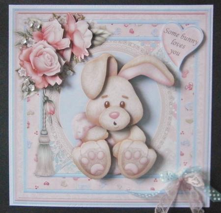 Some Bunny Loves You 8x8 Mini Kit & Decoupage by Davina Rundle