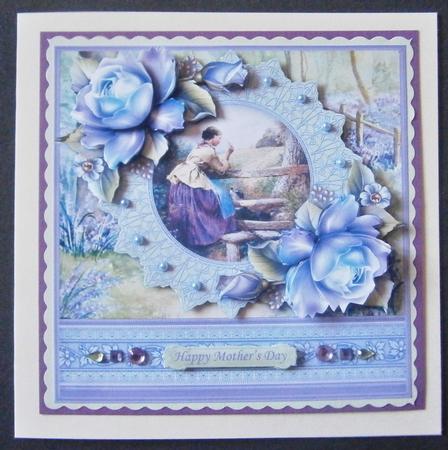 Lady & Dog Waiting at the Fence Mini Kit & Decoupage by Davina Rundle