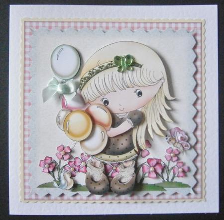 Cute Penny's Balloons Card Front Kit by Davina Rundle