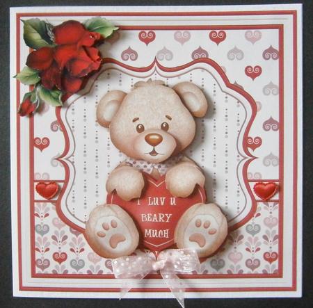 Luv U Beary Much 8x8 Mini Kit & Decoupage by Davina Rundle