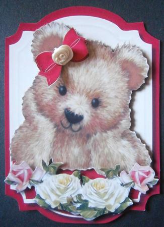 Darquise in His Red Bow with Roses by Davina Rundle