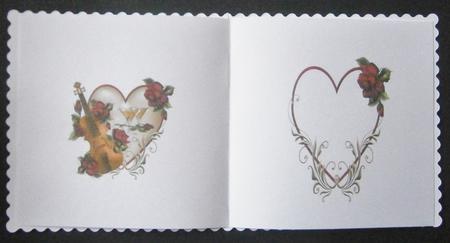 Violin and Roses for My Love Quick Card Insert by Davina Rundle