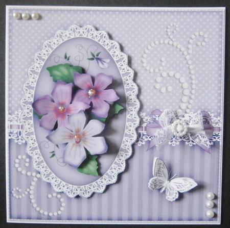 8x8 Violas & Lace a Touch of Elegance Mini Kit 3D Decoupage by Davina Rundle