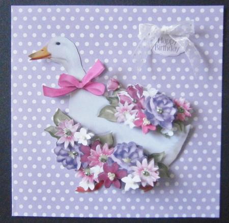 Pretty Things Shaped Card Mini-kit - Flower Goose by Davina Rundle