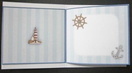 Lighthouse and Boat Blank Insert by Davina Rundle