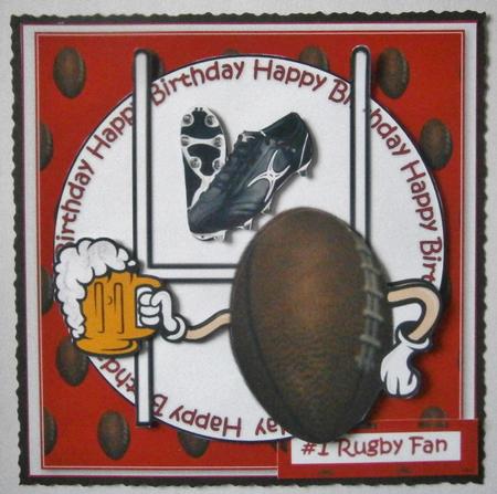 Rugby and a Pint Red by Davina Rundle