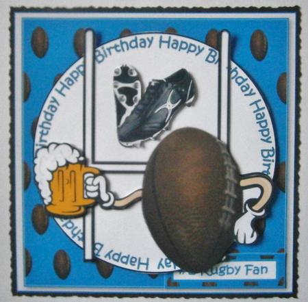 Rugby and a Pint Blue by Davina Rundle