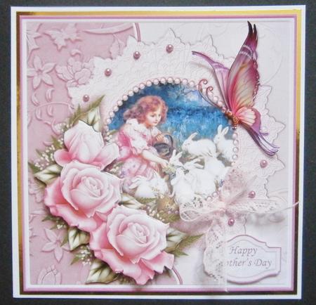 Feeding the Rabbits Card Topper & Decoupage by Davina Rundle