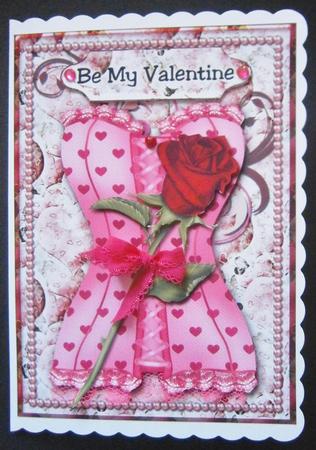 Valentine Corset Card Front by Davina Rundle