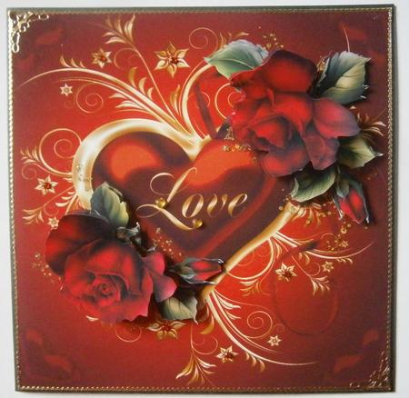 8x8 Drama Roses with Fancy Heart Mini Kit by Davina Rundle