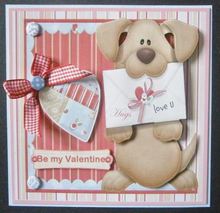 Be My Love Card with Decoupage by Davina Rundle