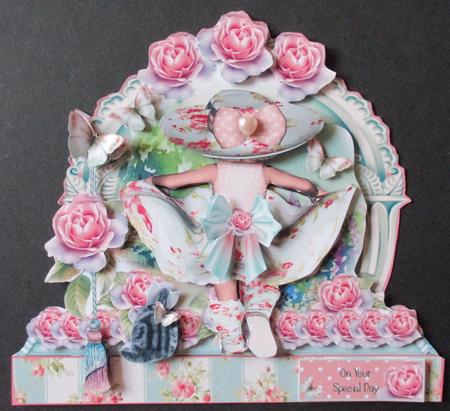 Cute Chasing Butterflies Shaped Card Kit by Davina Rundle