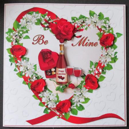 8x8 Valentine Floral Heart by Davina Rundle