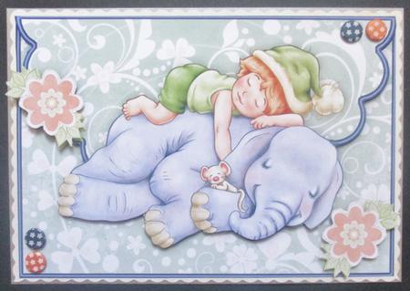 Having a Little Nap Envelope Card by Davina Rundle