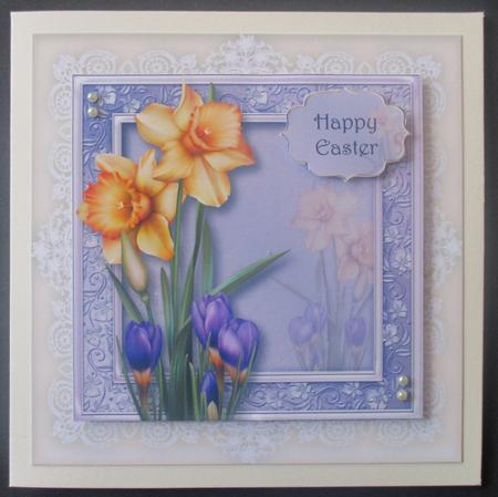8" x 8" Yellow (2) Lace Frame Plus Two 4" x 4" Frames by Davina Rundle