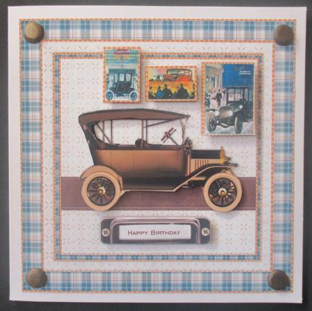 Male Card Antique Car by Davina Rundle