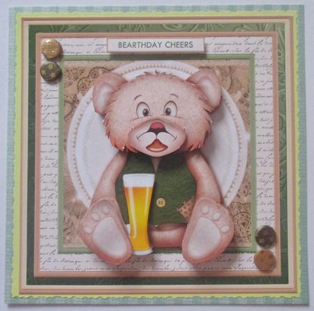 Bearthday Cheers Bear & Beer Mini Kit & Decoupage by Davina Rundle