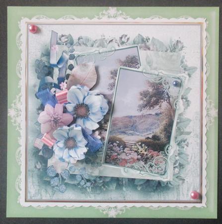 Garden of Flowers Card with Decoupage by Davina Rundle